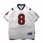 reebok ゲームシャツ L ホワイト ポリエステル メッシュ ナンバリング NFL TEXANS
