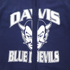 Hanes Remake Sweat Cardigan L Navy Cotton DAVIS BLUE DEVILS Made in Mexico