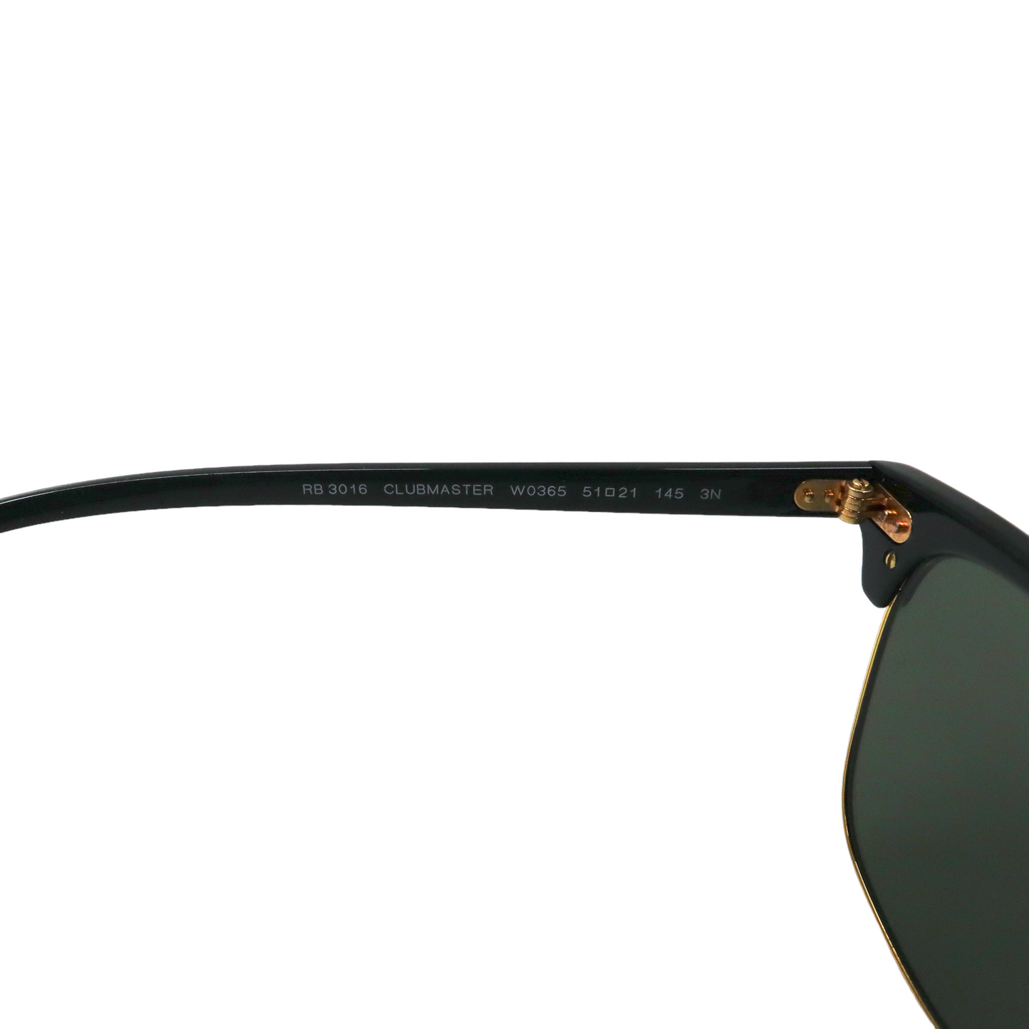 Ray-Ban クラブマスター サングラス ハーフリム ブラック RB3016 CLUBMASTER W0365 51⬜︎21 145 3N イタリア製