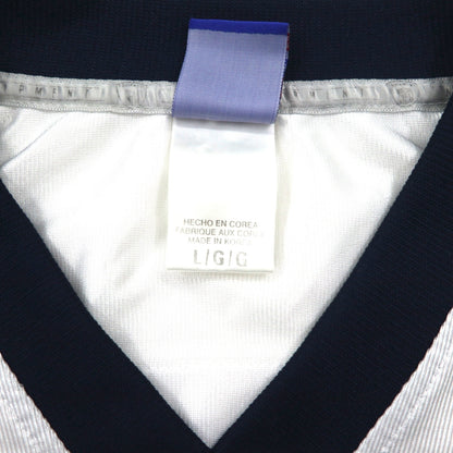 reebok ゲームシャツ L ホワイト ポリエステル メッシュ ナンバリング NFL TEXANS