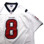 reebok ゲームシャツ L ホワイト ポリエステル メッシュ ナンバリング NFL TEXANS