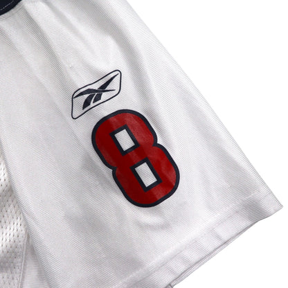 reebok ゲームシャツ L ホワイト ポリエステル メッシュ ナンバリング NFL TEXANS