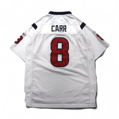 reebok ゲームシャツ L ホワイト ポリエステル メッシュ ナンバリング NFL TEXANS