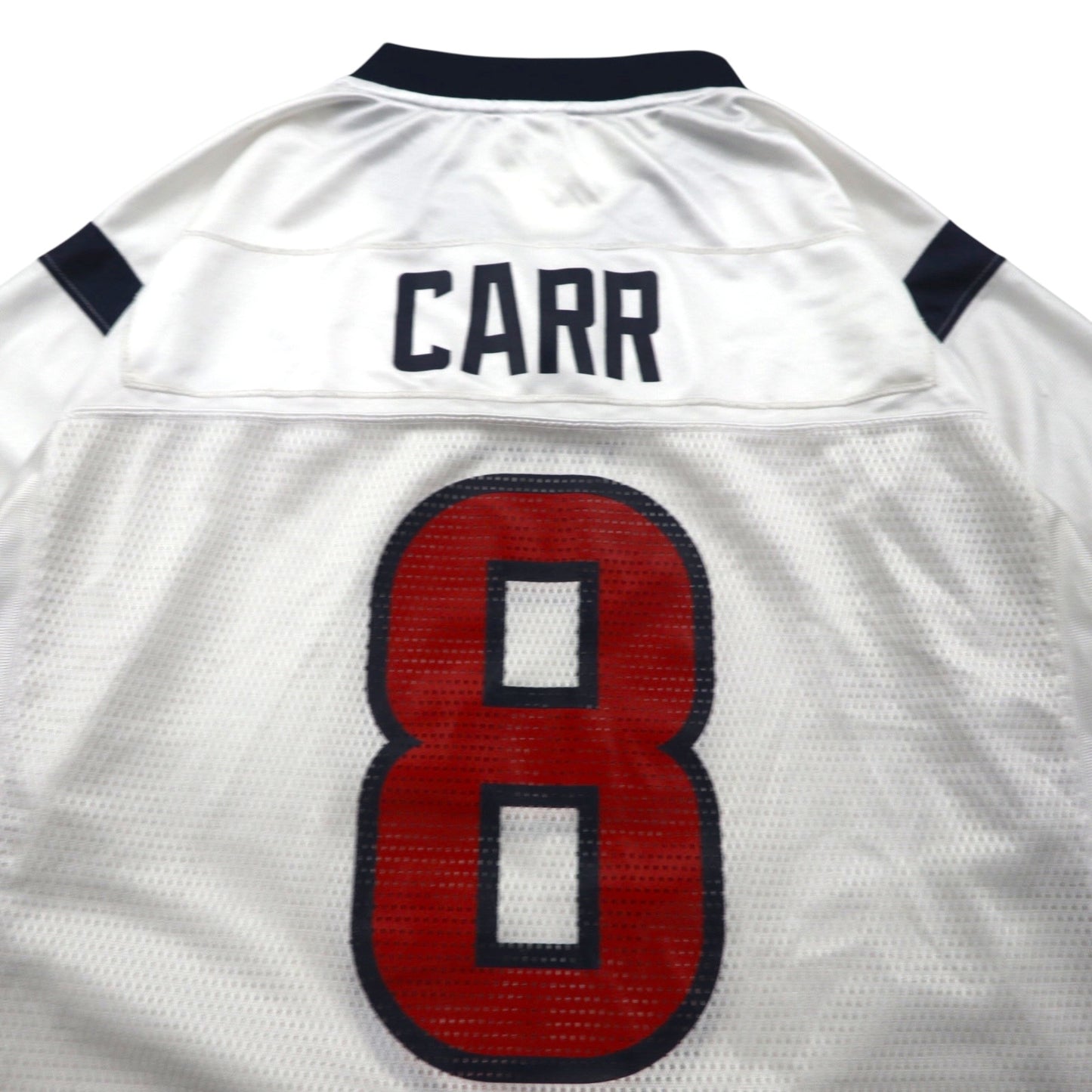 reebok ゲームシャツ L ホワイト ポリエステル メッシュ ナンバリング NFL TEXANS