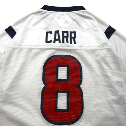 reebok ゲームシャツ L ホワイト ポリエステル メッシュ ナンバリング NFL TEXANS