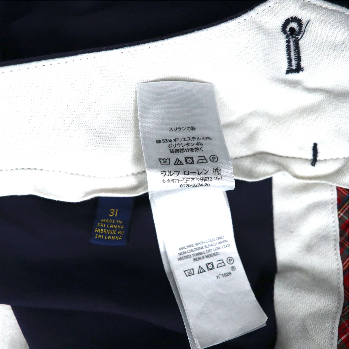 POLO GOLF RALPH LAUREN ストレッチ コットン ツイル ショートパンツ 31 ネイビー COTTON TWILL WITH STRETCH