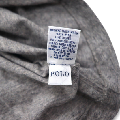 Polo Ralph Lauren Oversized Long Sleeve T-Shirt, Gray, Size 4XL, Chest Pocket, Small Pony Embroidery