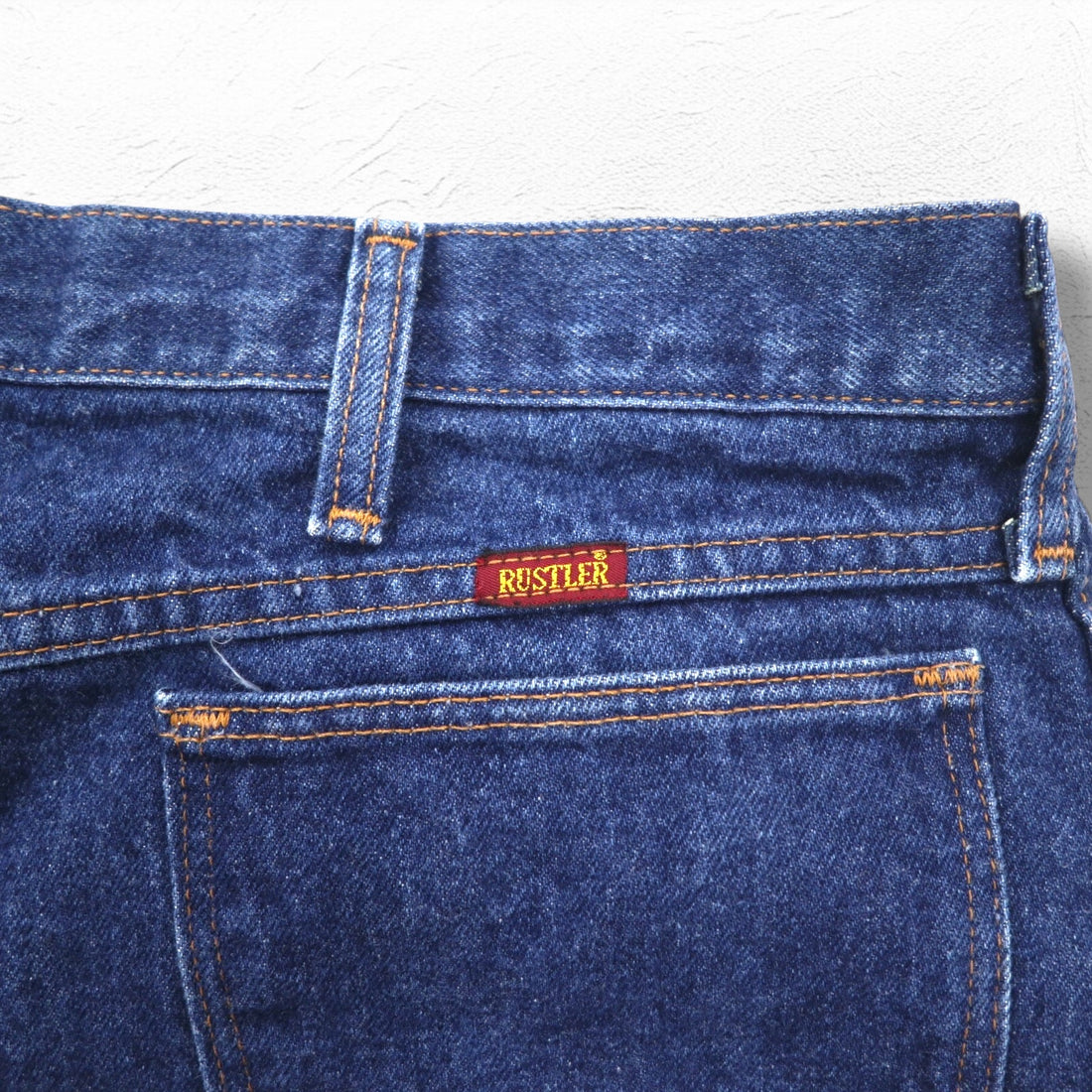 RUSTLER (Wrangler) 90s USA Made Denim Pants L Indigo Blue 87620NV