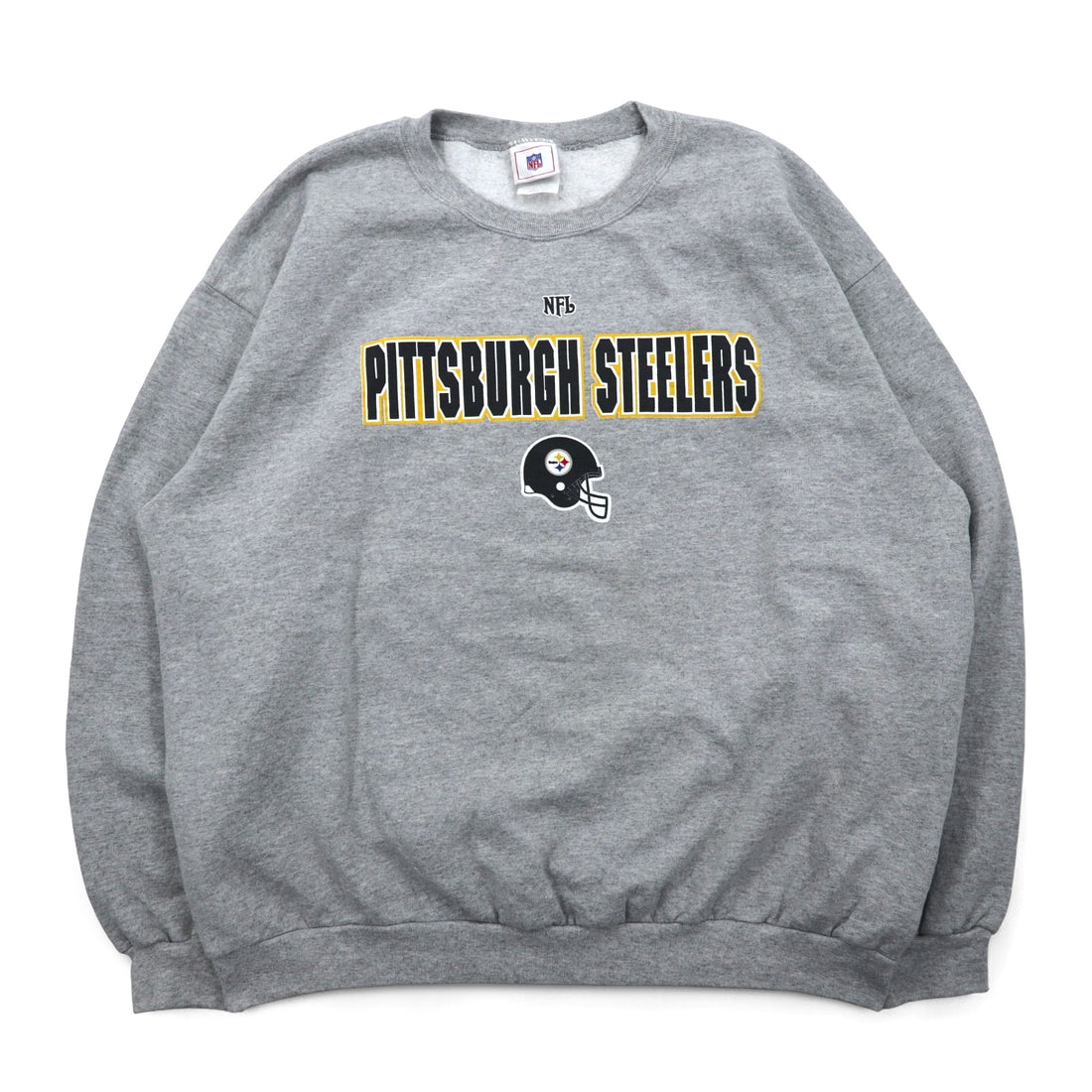 NFL 90s Crew Neck Sweatshirt XL Grey Print PITTSBURGH STEELERS Made in Mexico