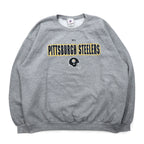 NFL 90s Crew Neck Sweatshirt XL Grey Print PITTSBURGH STEELERS Made in Mexico