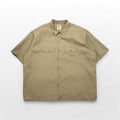 Dickies 半袖 チノ ワークシャツ 3XL ベージュ 胸ポケット ビッグサイズ ホンジュラス製