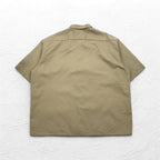 Dickies 半袖 チノ ワークシャツ 3XL ベージュ 胸ポケット ビッグサイズ ホンジュラス製