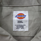 Dickies 半袖 チノ ワークシャツ 3XL ベージュ 胸ポケット ビッグサイズ ホンジュラス製