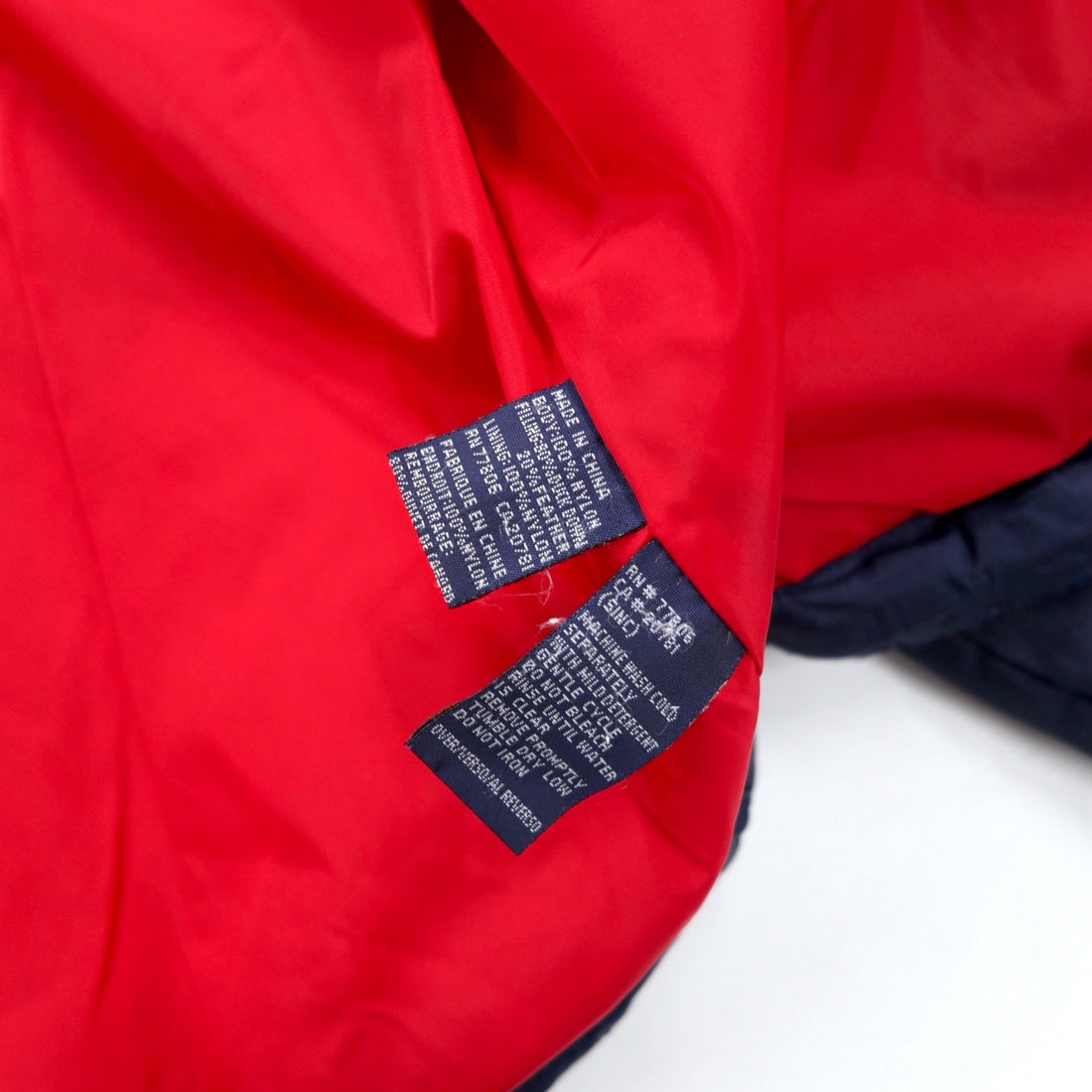 TOMMY HILFIGER 90s Down Jacket L Navy Nylon Flag Logo
