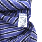 Polo by Ralph Lauren 90s Striped Polo Shirt, XL, Blue Cotton, Pique, Small Pony Embroidery