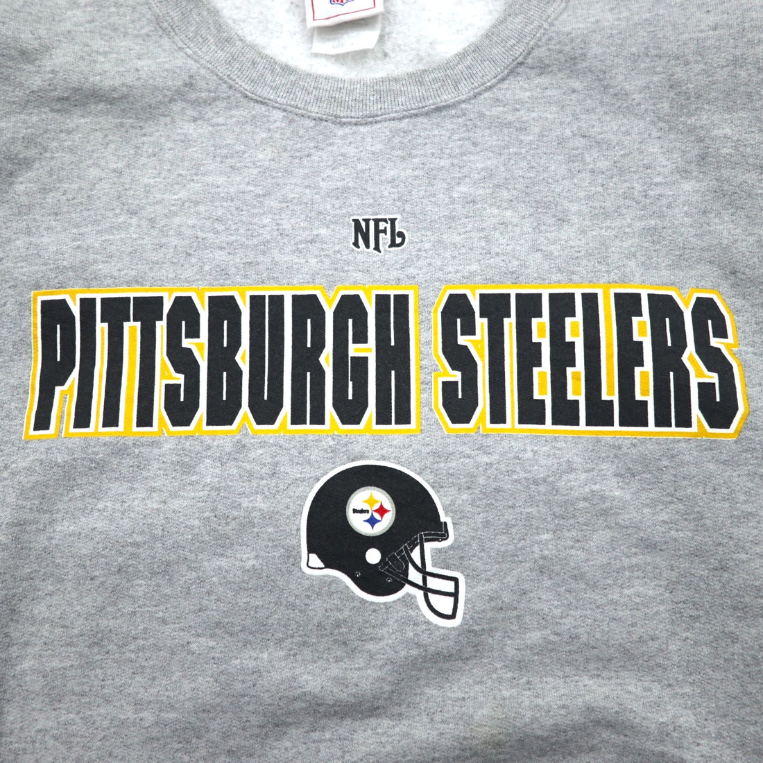 NFL 90s Crew Neck Sweatshirt XL Grey Print PITTSBURGH STEELERS Made in Mexico