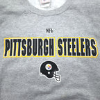 NFL 90s Crew Neck Sweatshirt XL Grey Print PITTSBURGH STEELERS Made in Mexico