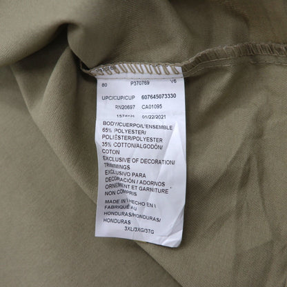 Dickies 半袖 チノ ワークシャツ 3XL ベージュ 胸ポケット ビッグサイズ ホンジュラス製