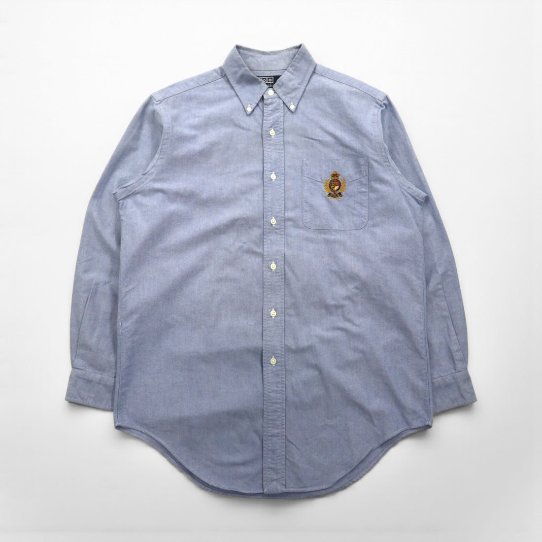 Polo Ralph Lauren 90s Oxford Button-Down Shirt, Size M, Blue, Chest Pocket Emblem