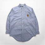 Polo Ralph Lauren 90s Oxford Button-Down Shirt, Size M, Blue, Chest Pocket Emblem