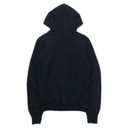 Champion Reverse Weave Hoodie, Medium, Black, Cotton, Blue Single Tag, Reprint, Made in Pakistan