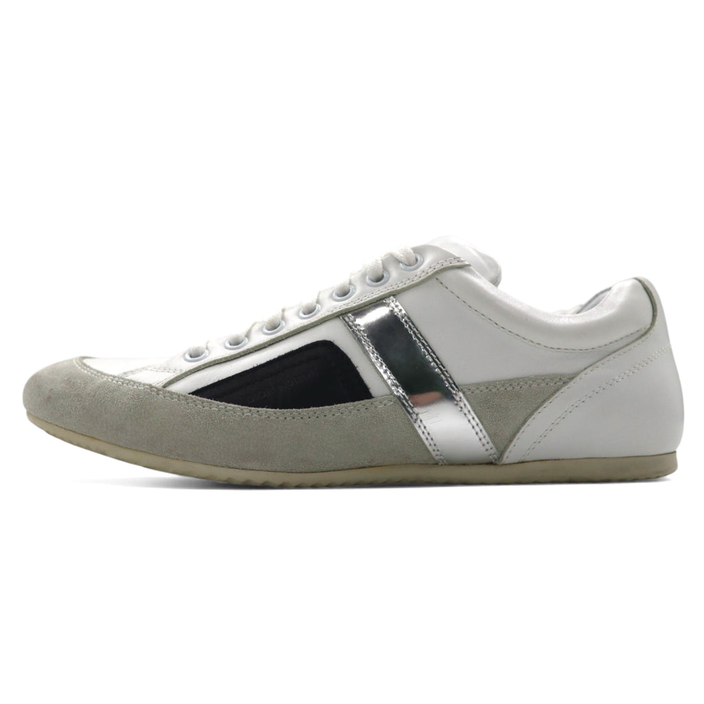 DIOR HOMME Made in Italy German Trainer Sneakers 24.5cm White Leather Hedi Slimane 07AW Eddie Period