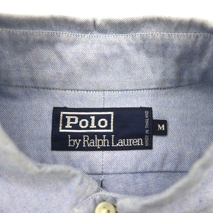 Polo Ralph Lauren 90年代 オックスフォード ボタンダウン シャツ M ブルー 胸ポケット エンブレム