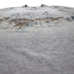 anvil 90年代 USA製 シングルステッチ Tシャツ XL グレー MINESOTA 両面 アニマル プリント オオカミ