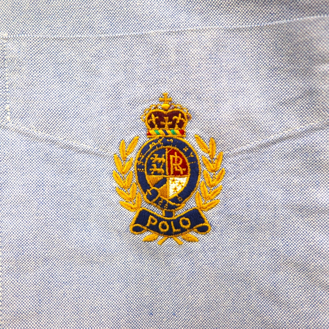 Polo Ralph Lauren 90s Oxford Button-Down Shirt, Size M, Blue, Chest Pocket Emblem