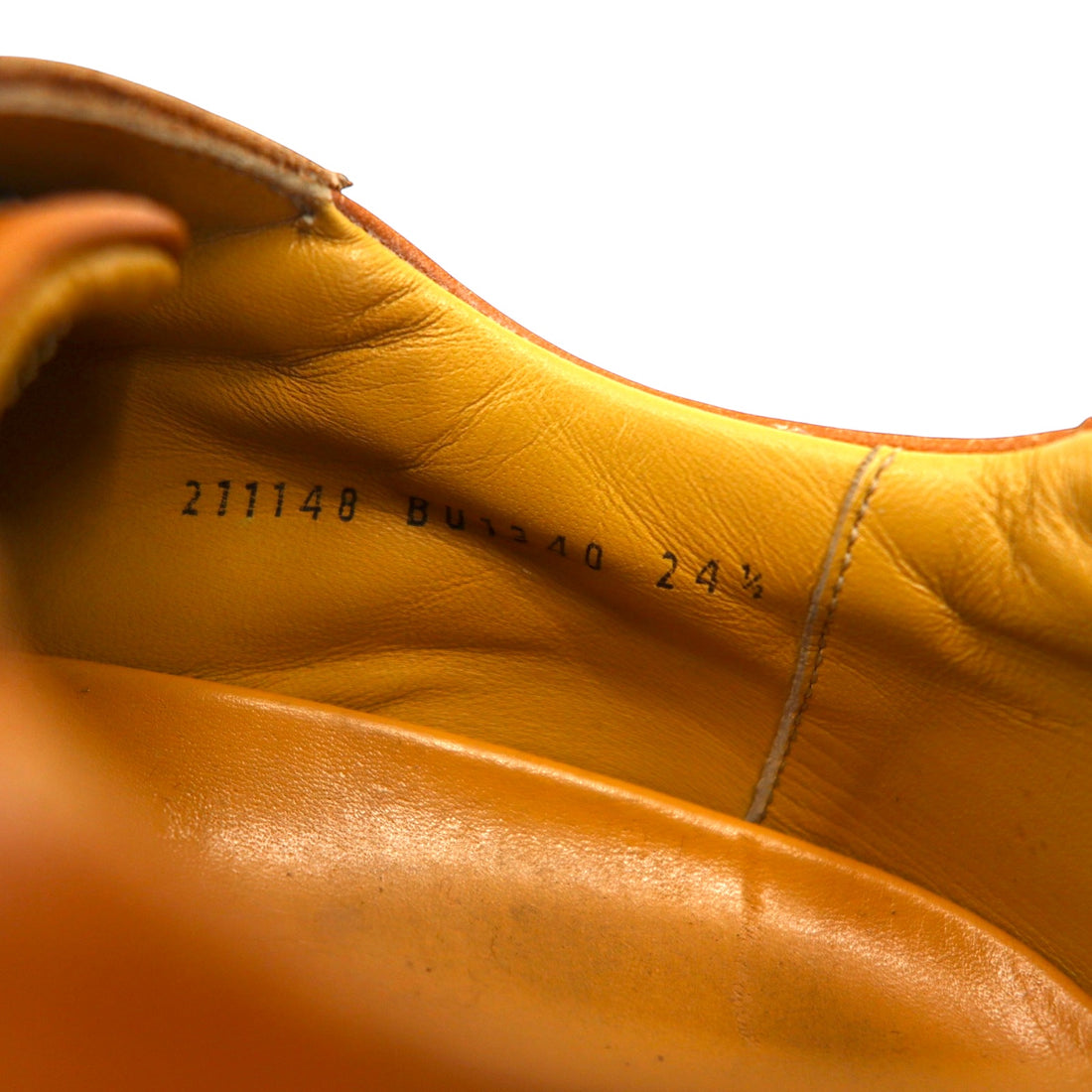 BURBERRY Calf Leather Sneakers 24.5cm Beige BU1340