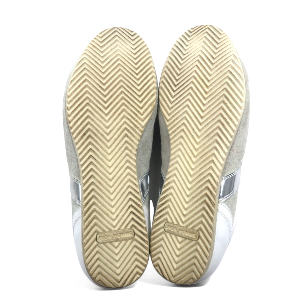 DIOR HOMME Made in Italy German Trainer Sneakers 24.5cm White Leather Hedi Slimane 07AW Eddie Period