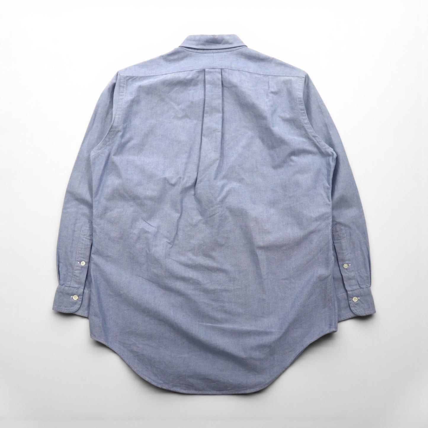 Polo Ralph Lauren 90年代 オックスフォード ボタンダウン シャツ M ブルー 胸ポケット エンブレム