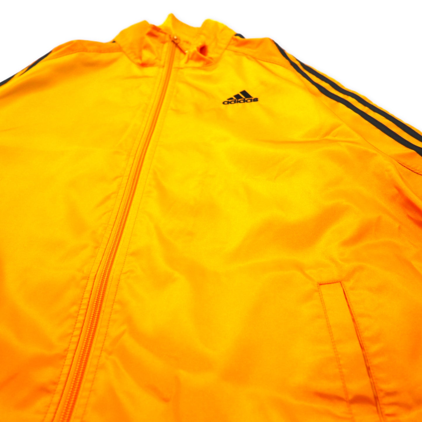 Adidas 00s Track Jacket Jersey M Orange Polyester 3 Striped Unused 