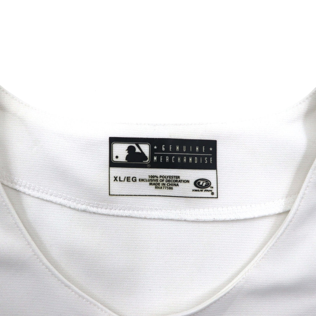 MLB TRUE FAN ベースボールシャツ XL ホワイト ポリエステル デトロイト タイガース Detroit Tigers