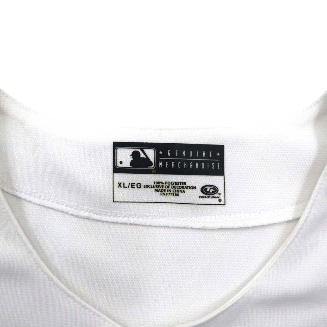 MLB TRUE FAN ベースボールシャツ XL ホワイト ポリエステル デトロイト タイガース Detroit Tigers