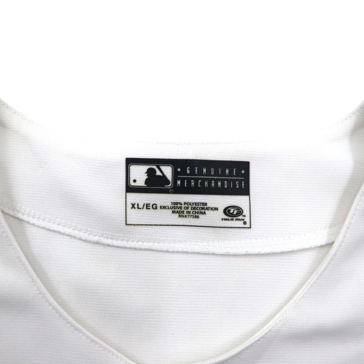 MLB TRUE FAN ベースボールシャツ XL ホワイト ポリエステル デトロイト タイガース Detroit Tigers