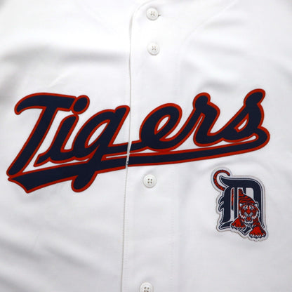 MLB TRUE FAN ベースボールシャツ XL ホワイト ポリエステル デトロイト タイガース Detroit Tigers