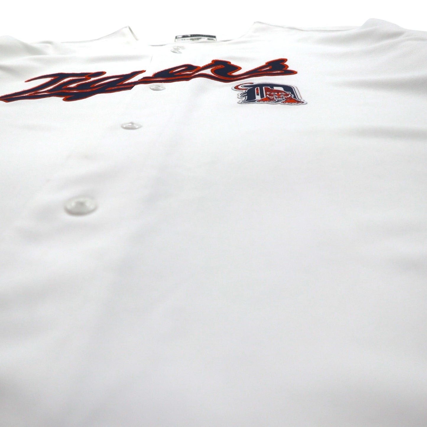 MLB TRUE FAN ベースボールシャツ XL ホワイト ポリエステル デトロイト タイガース Detroit Tigers