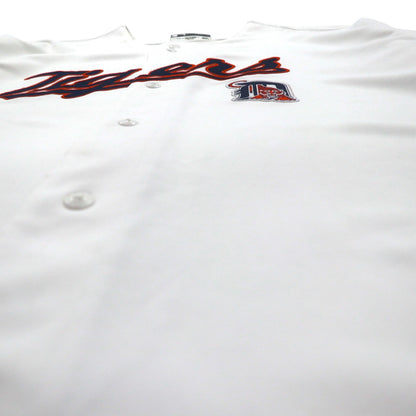 MLB TRUE FAN ベースボールシャツ XL ホワイト ポリエステル デトロイト タイガース Detroit Tigers