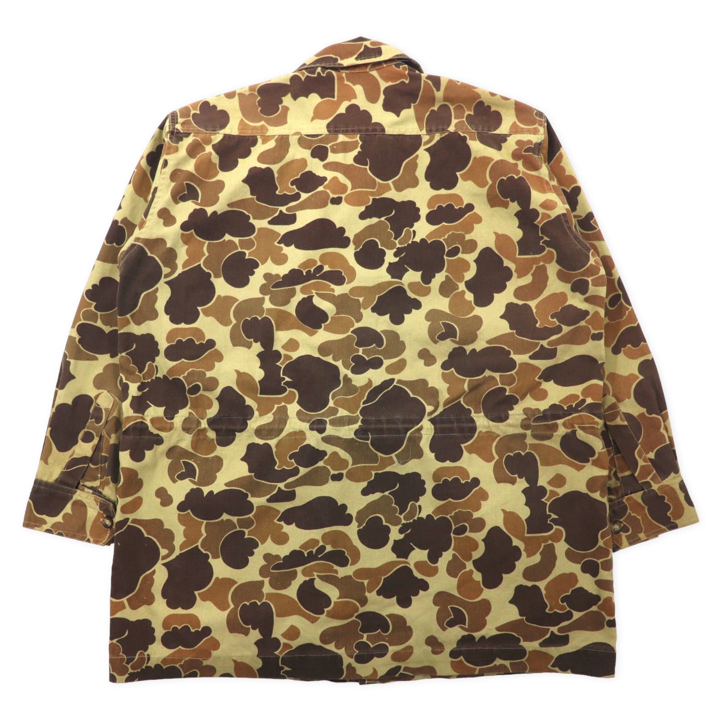 VINTAGE Duck Hunter Camo Hunting Jacket 80年代 ダックカモ ハンティングジャケット L カーキ コットン ドローコード