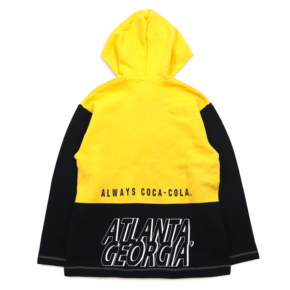Coca Cola フルジップパーカー L イエロー ブラック コットン テープロゴ 未使用品