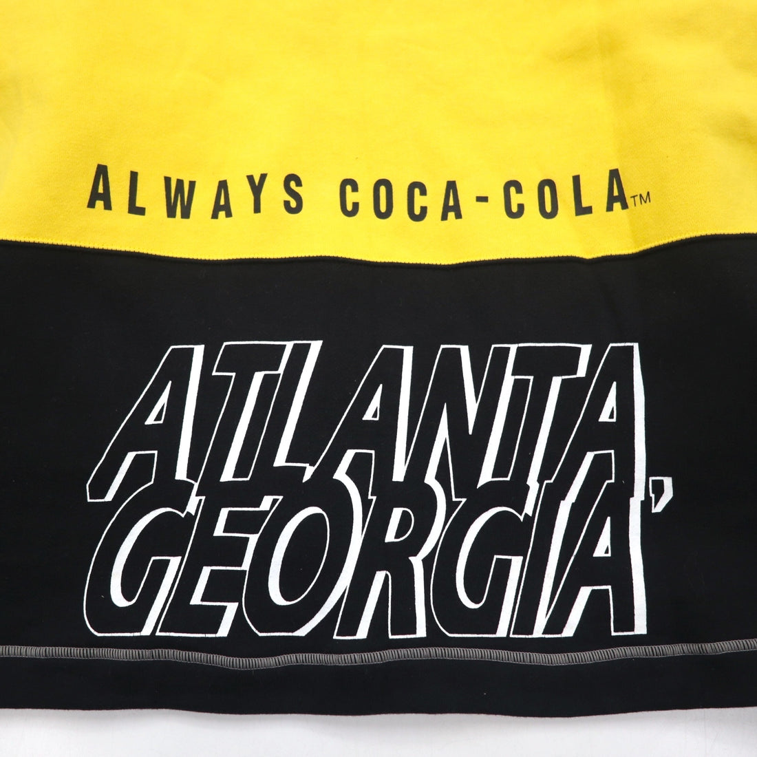 Coca Cola フルジップパーカー L イエロー ブラック コットン テープロゴ 未使用品