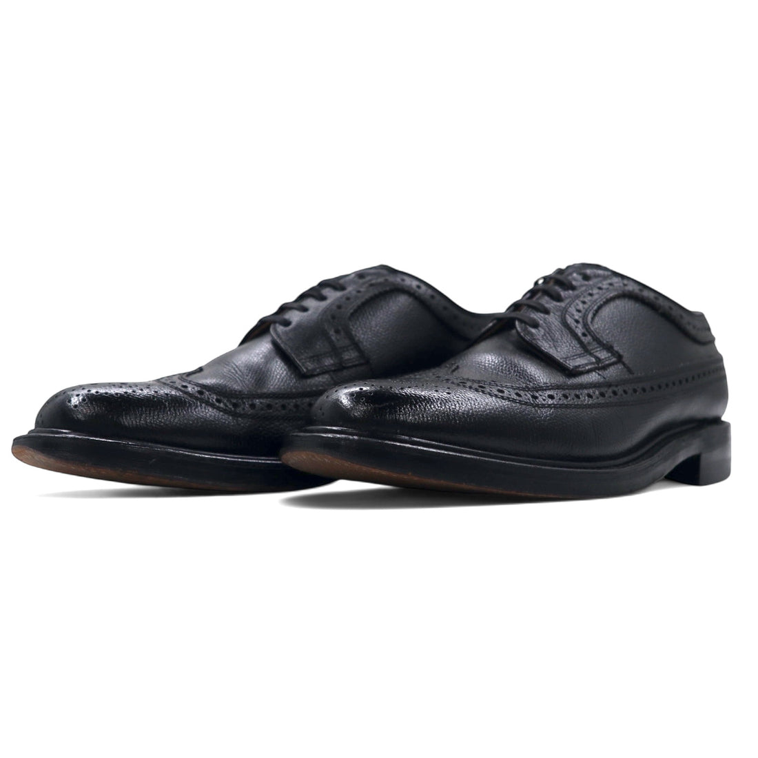 REGAL Wingtip Medallion Shoes Country Shoes 23.5cm Black Leather Embossed 6263 2235 Made in Japan