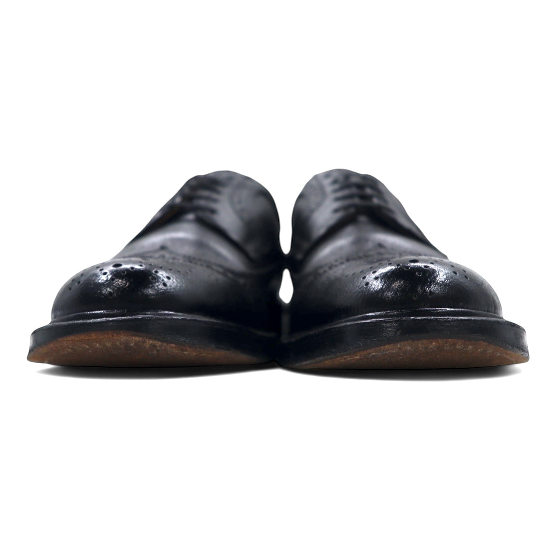 REGAL Wingtip Medallion Shoes Country Shoes 23.5cm Black Leather Embossed 6263 2235 Made in Japan