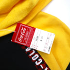 Coca Cola フルジップパーカー L イエロー ブラック コットン テープロゴ 未使用品