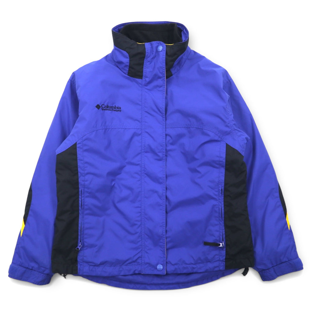 Columbia 90年代 3WAY マウンテンパーカー M ブルー ブラック ナイロン フリース ライナー ドローコード ジップインジップ搭載