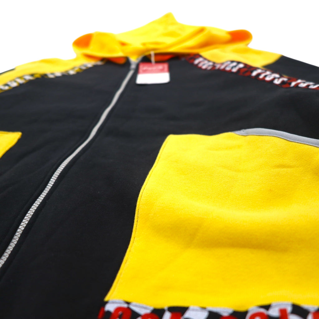 Coca Cola フルジップパーカー L イエロー ブラック コットン テープロゴ 未使用品