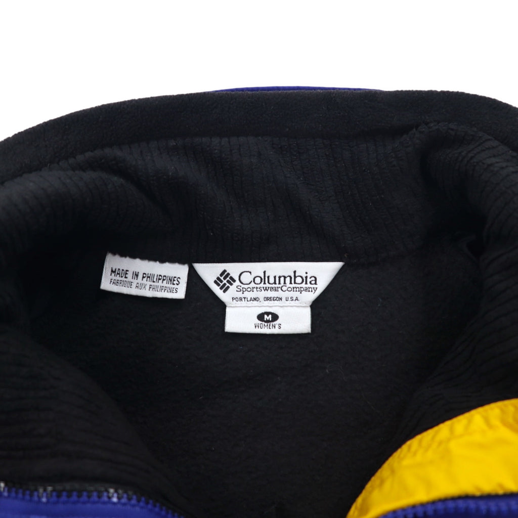 Columbia 90年代 3WAY マウンテンパーカー M ブルー ブラック ナイロン フリース ライナー ドローコード ジップインジップ搭載