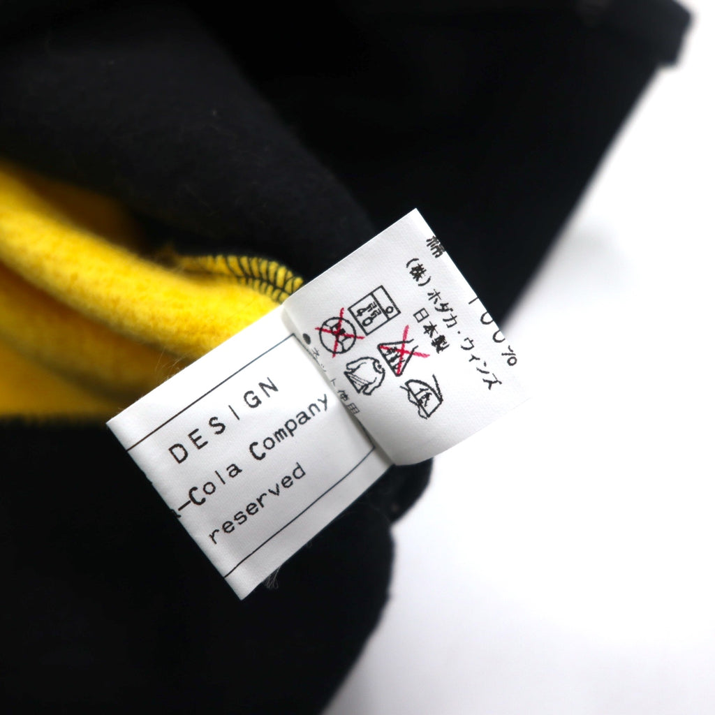 Coca Cola フルジップパーカー L イエロー ブラック コットン テープロゴ 未使用品