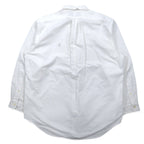 RALPH LAUREN 90s Oxford Button-Down Shirt, XL, White Cotton, YARMOUTH Small Pony Embroidery